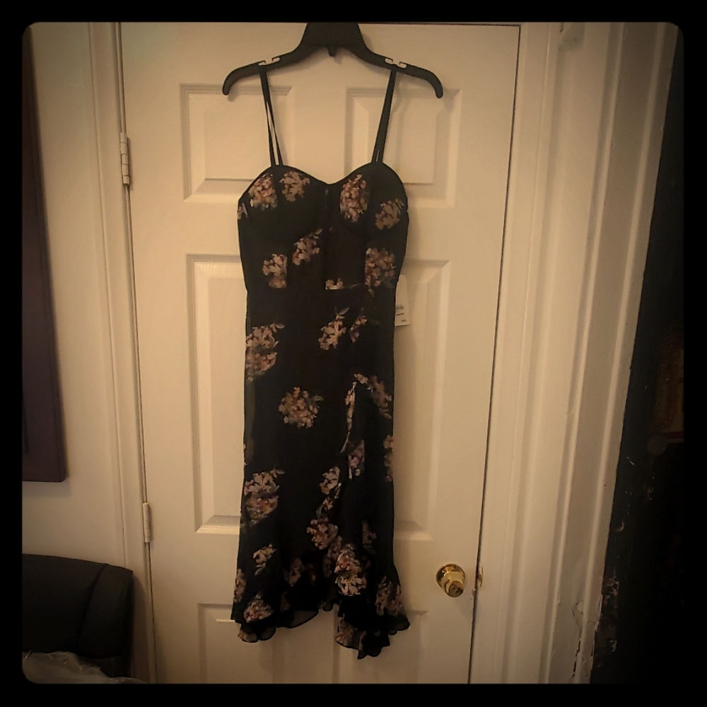 Black floral dress